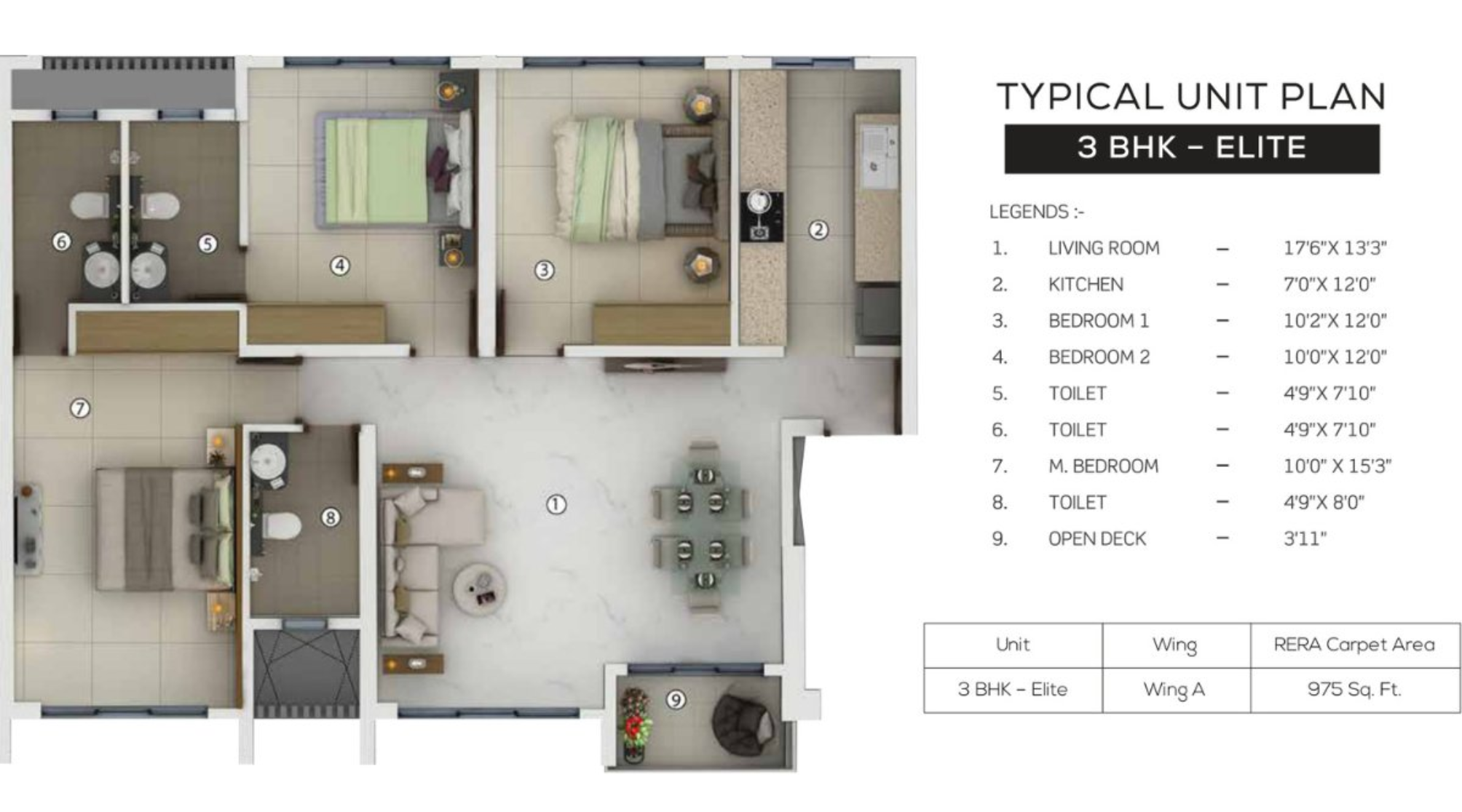 Purva-Clermont-Floor-Plan-3-BHK-Elite-975-sqft