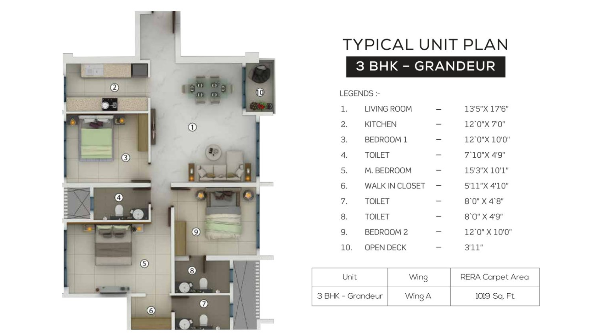 Purva-Clermont-Floor-Plan-3-BHK-Grandeur-1019-sqft