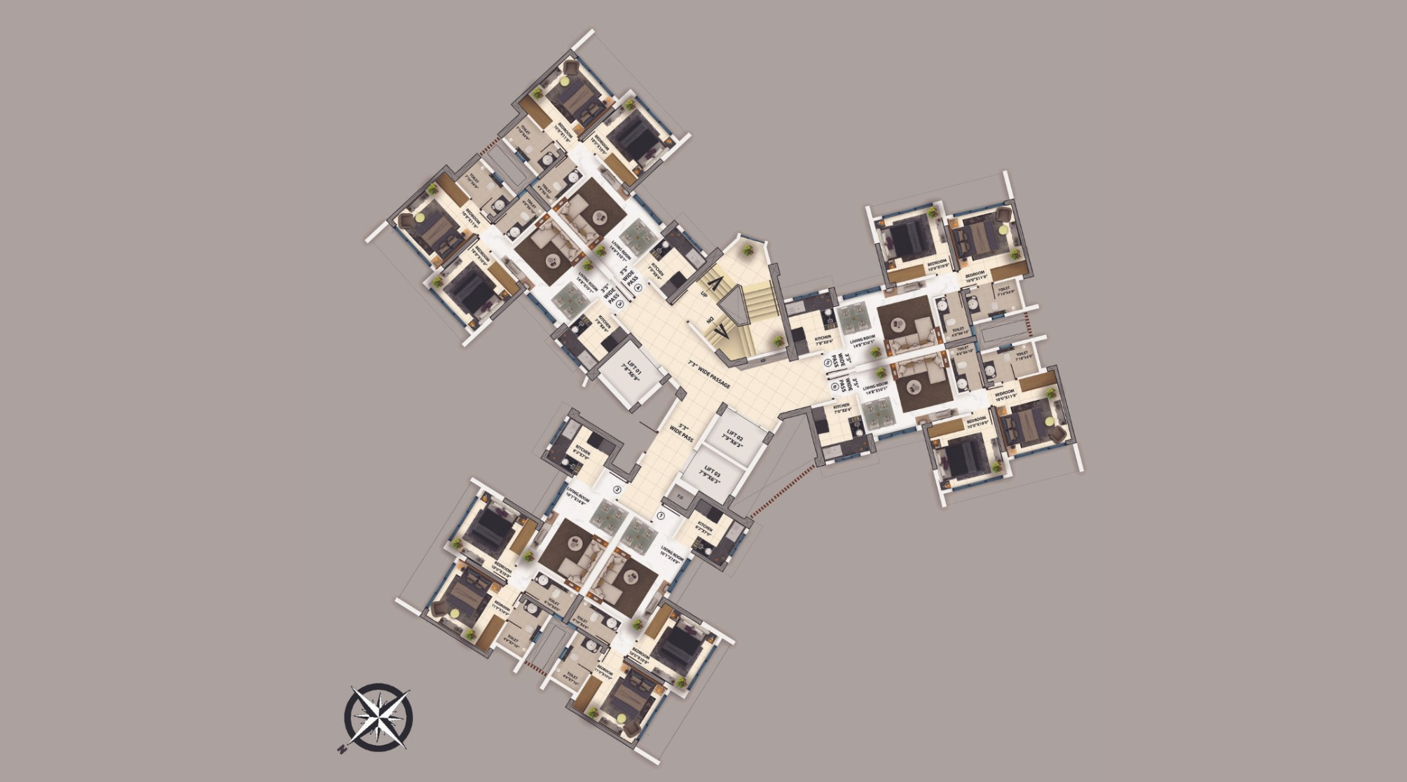 Purva-Clermont-Floor-Plan-D-Wing-Podium