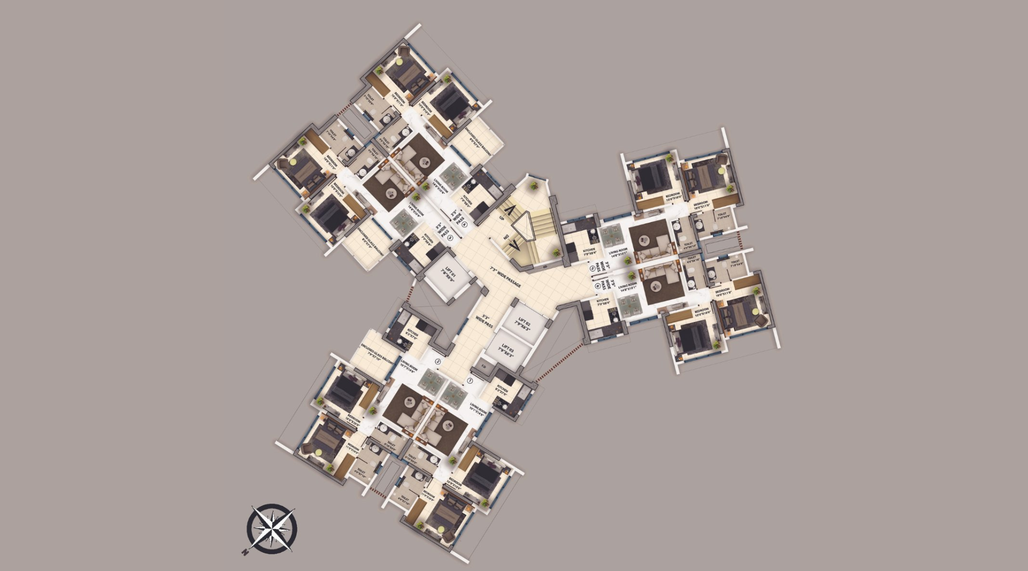 Purva-Clermont-Floor-Plan-D-wing-4th-Floor